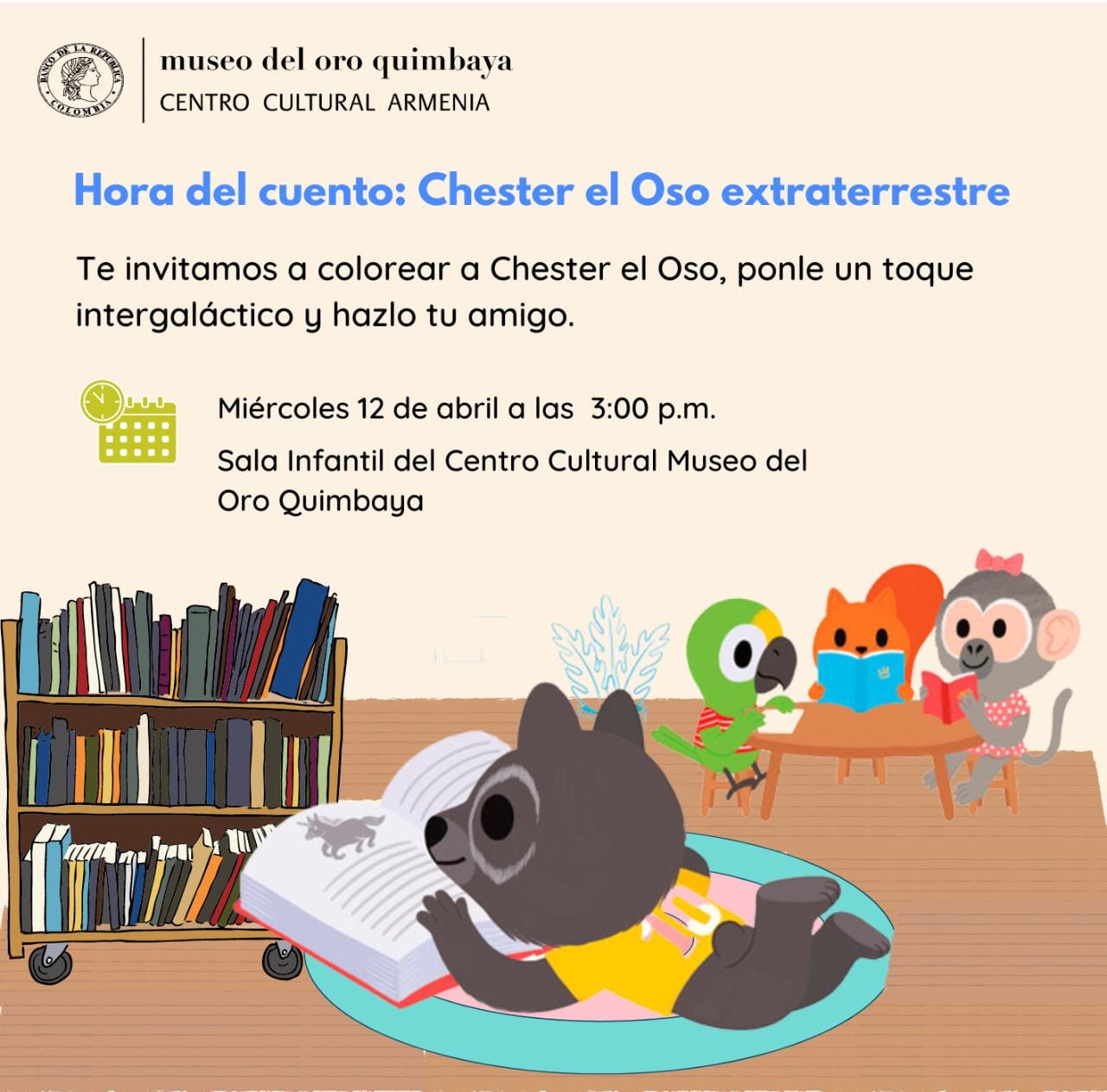 hora del cuento miercoles 12 abril