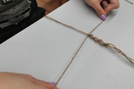 taller llavero en macrame